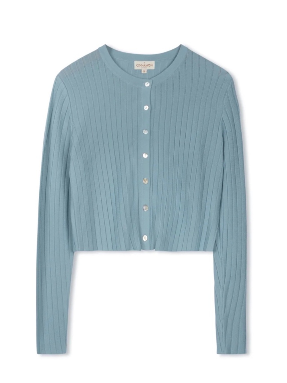 NWT Cinnamon Crewneck Cropped Cardi Sky Blue Small